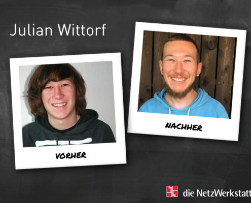 Julian Wittorf vor und nach der Ausbildung