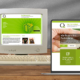 Drei Monitore mit unterschiedlich alten Homepages des QLF