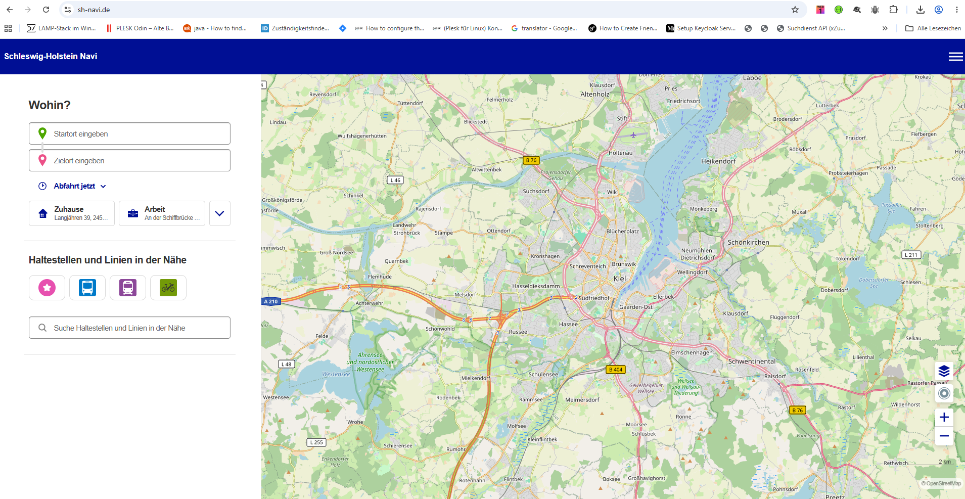Screenshot von SH-Navi Screenshot von SH-Navi